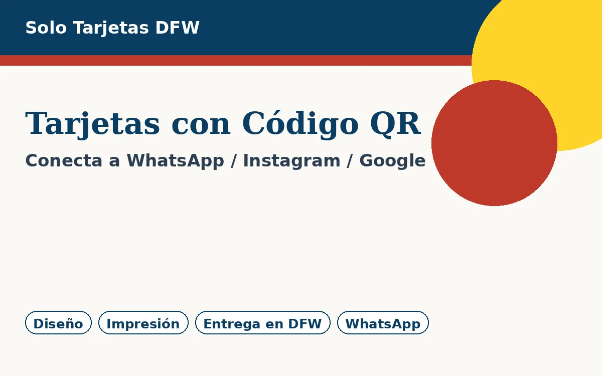 Ejemplo de tarjeta con código QR