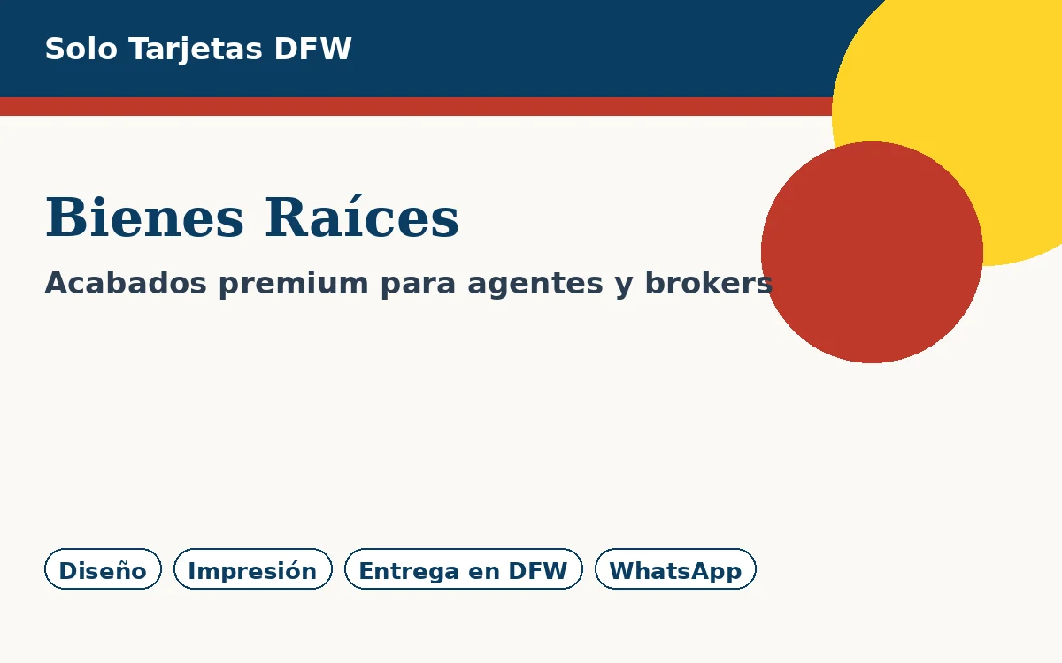 Ejemplo de tarjeta de presentación para Real Estate / Inmobiliaria